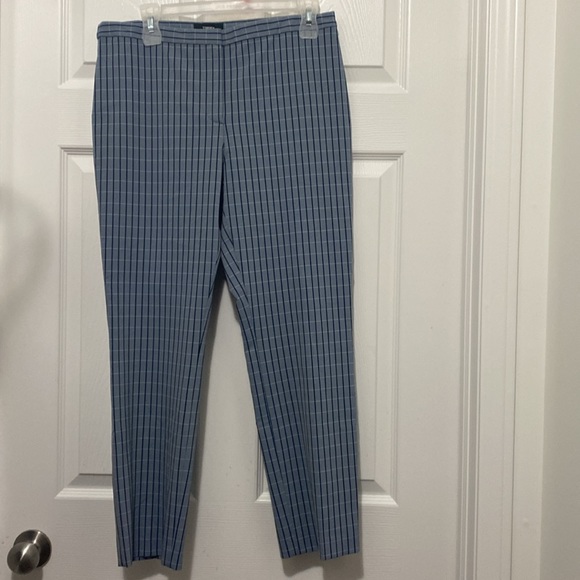 BNWT Theory Classic Skinny Pant Blue Midnight Multi Screen Viscose - Picture 2 of 9